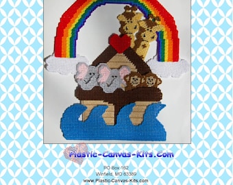 Noah's Ark Wall Hanging-Plastic Canvas Pattern-PDF DOwnload