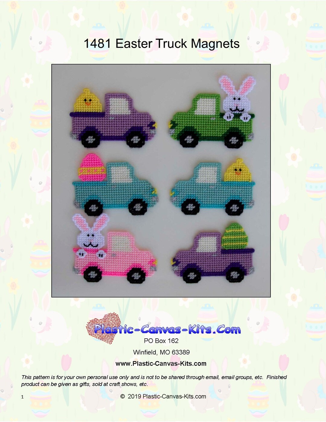 Easter Truck Canvas Patternpdf Download Etsy