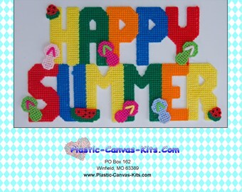 Happy Summer Wandbehang-Plastik-Leinwand-Muster-PDF Download