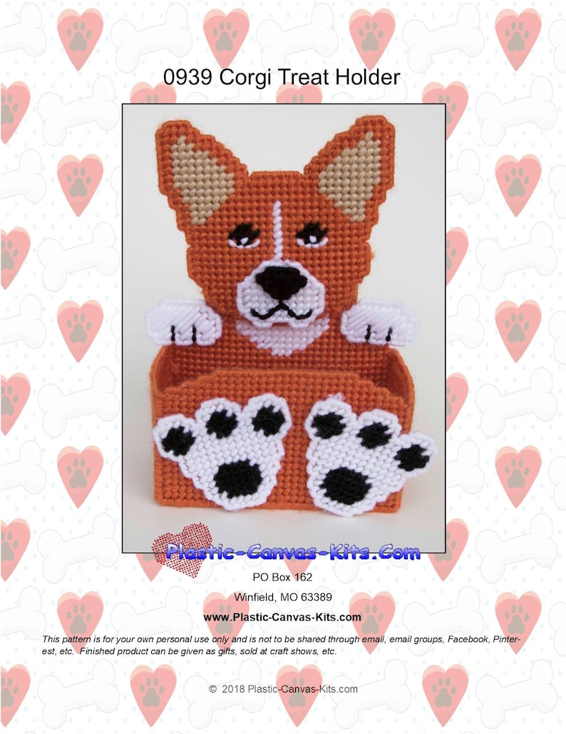 Корги из бисера объемный схема