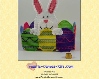 Easter Bunny and Eggs Candy Holder-Plastic Canvas Pattern-PDF Download