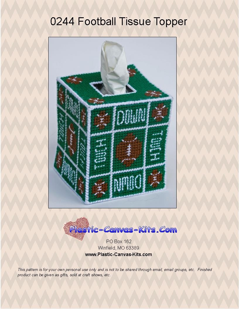 Football Tissue Topperplastic Canvas Patternpdf Download Etsy