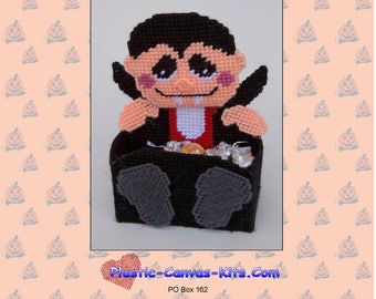 Vampire Treat Holder-Halloween-Plastic Canvas Pattern-PDF Download