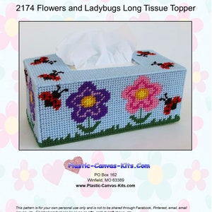 Ladybug Tissue Topper  Plastic Canvas Pattern
