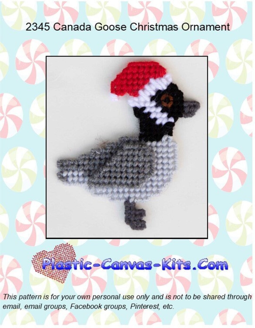 Canada Goose Christmas Ornamentplastic Canvas Patternpdf Download Etsy