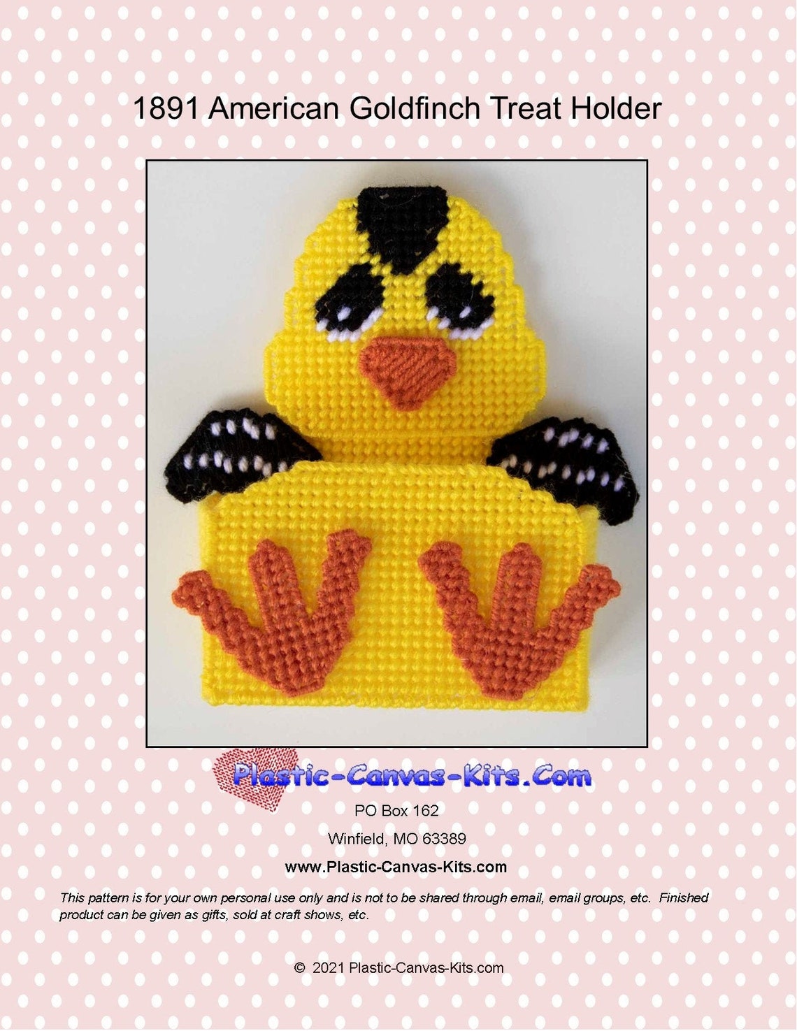 American Goldfinch Bird Treat Holderplastic Canvas Etsy