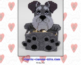 Schnauzer Dog Treat Holder-Plastic Canvas Pattern-PDF Download