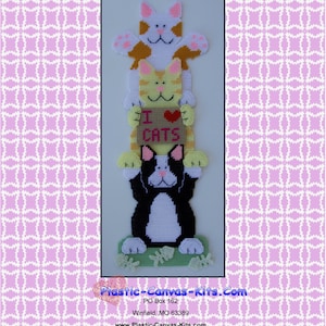 Cat Stack Wall Hanging-Plastic Canvas Pattern-PDF Download