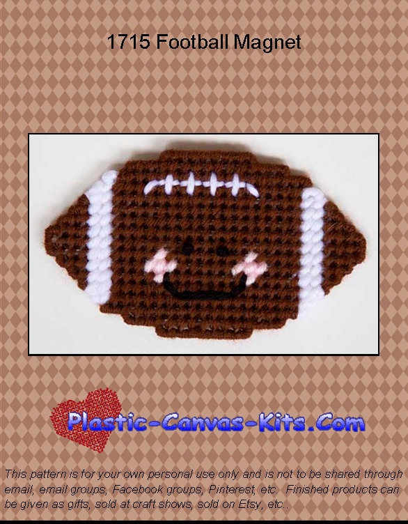 Football Canvas Patternpdf Download Etsy