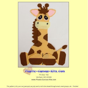 Giraffe Wall Hanging-Plastic Canvas Pattern-PDF Download
