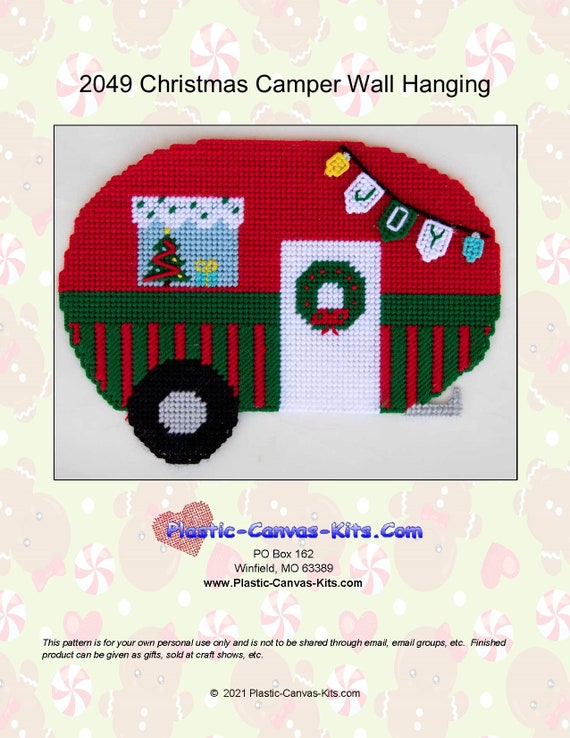 Halloween Camper Wall Hanging-Plastic Canvas Pattern-PDF Download