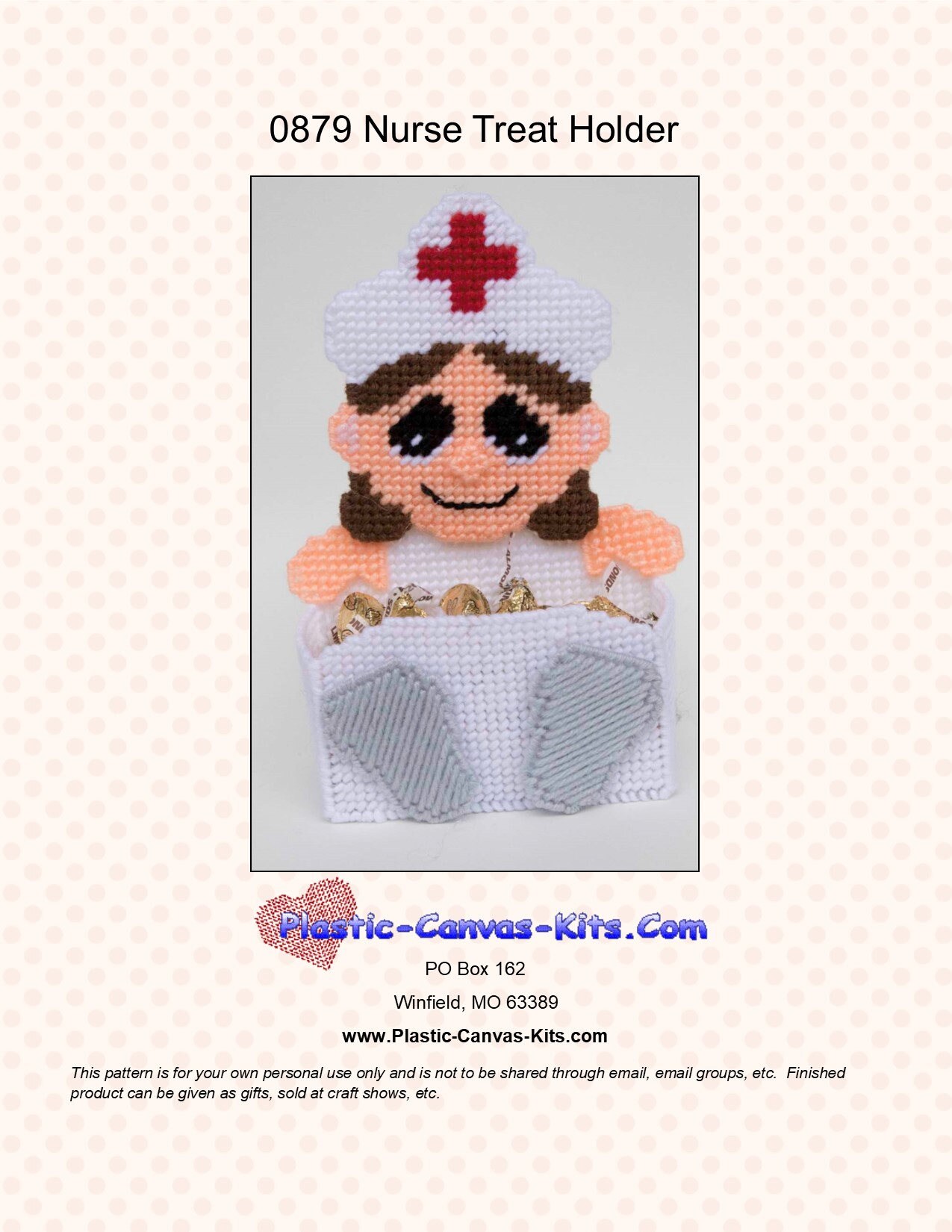 Nurse Treat Holder-plastic Canvas Pattern-pdf Download - Etsy