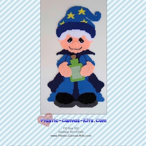 Wizard Wall Hanging-Halloween-Plastic Canvas Pattern-PDF Download