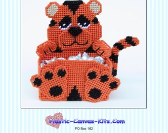 Tiger Treat/Candy Holder-Plastic Canvas Pattern-PDF Download