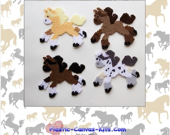 Running Horse Magnets-Plastic Canvas Pattern-PDF Download