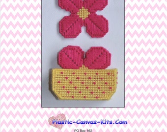 Flower Coaster Set-Plastic Canvas Pattern-PDF Download