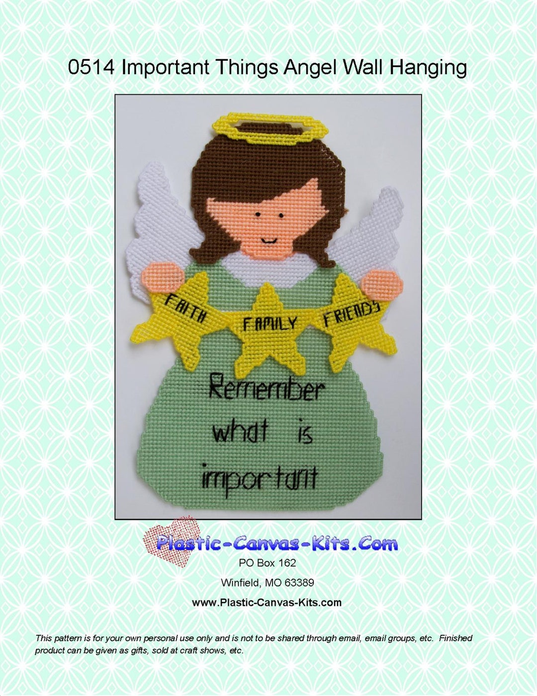 Important Things Angel Wall Hangingplastic Canvas Patternpdf Etsy