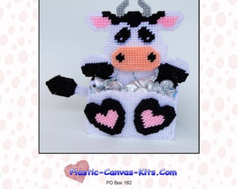 Cow Treat/Candy Holder-Plastic Canvas Pattern-PDF Download