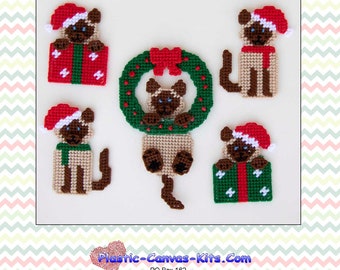 Design Works Crafts Plastic Canvas Kits Reindeer & Santa Ornaments 3 Lot  Of 2