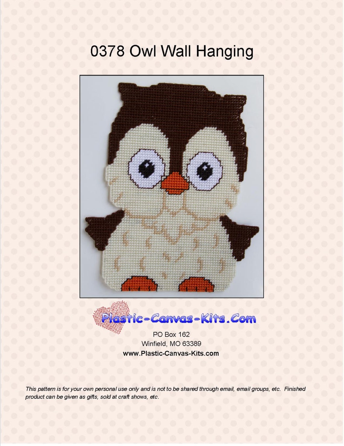 Owl Wall Hangingplastic Canvas Patternpdf Download Etsy