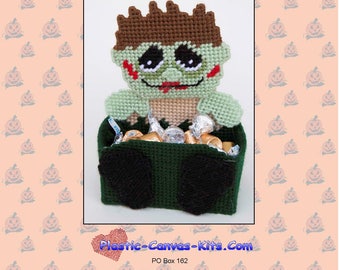 Zombie Treat Holder-Halloween-Plastic canvas Pattern-PDF Download