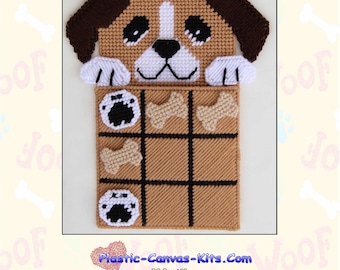 Dog Tic Tac Toe Game-Plastic Canvas Pattern-PDF Download