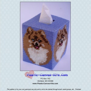Pomerananian Tissue Topper-Plastic Canvas Pattern-PDF Download