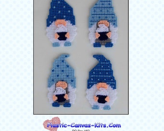 Winter Gnome Magnets-Plastic Canvas Pattern-PDF Download