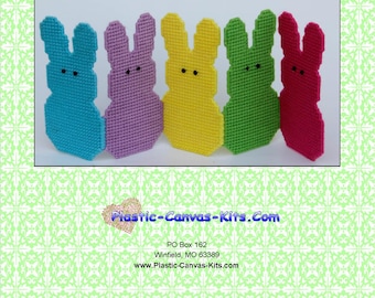 Biombo de conejitos de Pascua coloridos - Patrón de lona de plástico - Descarga PDF