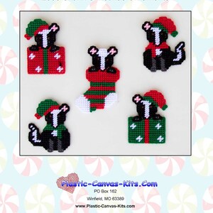 Skunk Christmas Ornaments-Plastic Canvas Pattern-PDF Download