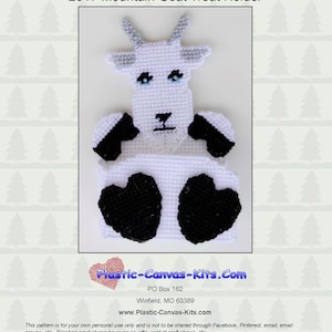 Mountain Goat Treat Holder-Plastic Canvas Pattern-PDF Download