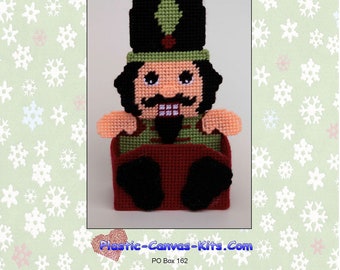 Plastic Canvas Christmas Patterns Nutcracker Tissue Box Pattern Vintage ...
