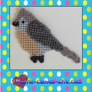 Tufted Meise Vogel Magnet-Plastik-Leinwand-Muster-PDF Download
