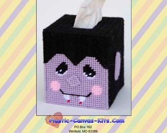 Vampire Tissue Topper-Halloween-Plastic Canvas Pattern-PDF Download