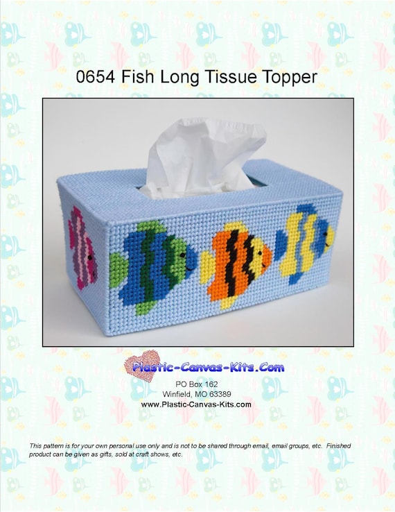 Raccoons Long Style Tissue Box Topper-Plastic Canvas Pattern or Kit