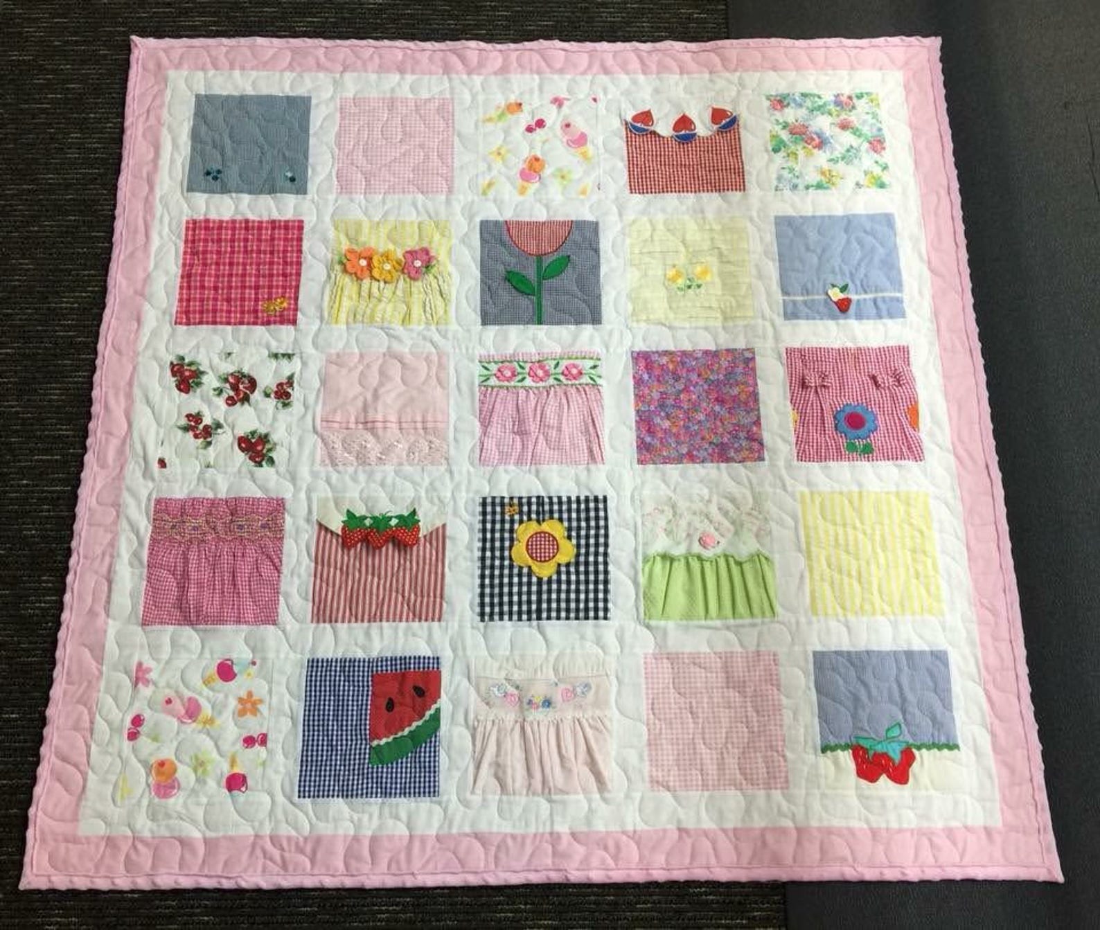 Custom Baby Clothes Quilt WITH SASHING Handmade Quilt Out of Etsy