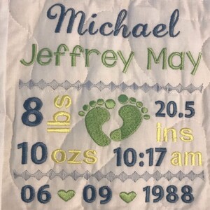 Add on a Personalized Block to Your Quilt With a Special Embroidered ...