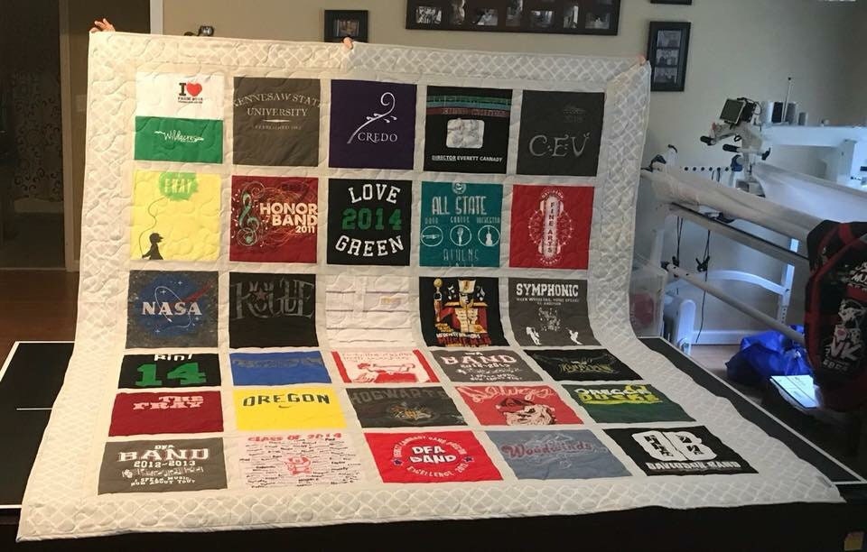 Custom Tshirt Quilt With Sashing and Bordering Etsy