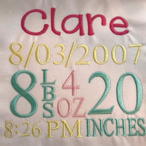 Add on a Personalized Block to Your Quilt With a Special Embroidered ...