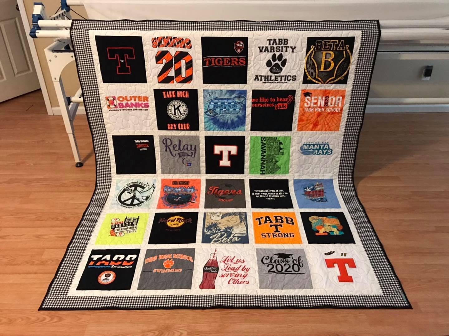 Custom Tshirt Quilt With Sashing and Bordering Etsy