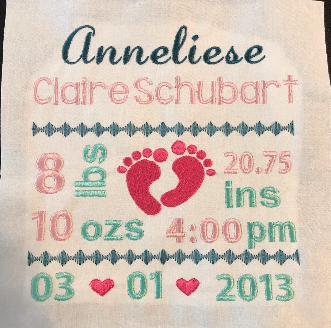 Add on a Personalized Block to Your Quilt With a Special Embroidered ...