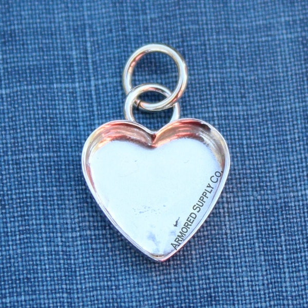 Heart Bezel Pendant Blank Mounting, Wholesale Blanks, Silver Heart Bezel Pendant Setting, DIY Jewelry, Silver charm Blanks, Jewelry Supplies