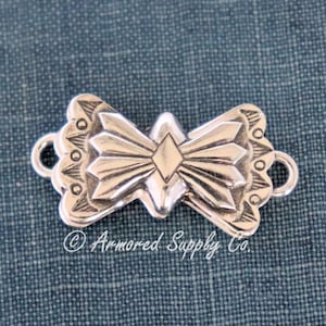 Sterling Silver Small Butterfly Concho Connector, jewelry connector components, permanent jewelry, silver connectors, sterling components