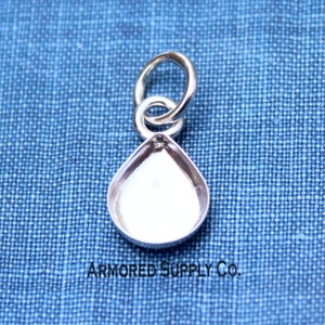 Plain Pear Bezel Pendant Blank, Mounting, Wholesale Blanks, Silver Bezel Pendant Setting, DIY Jewelry, Silver charm Blanks, Jewelry Supplies