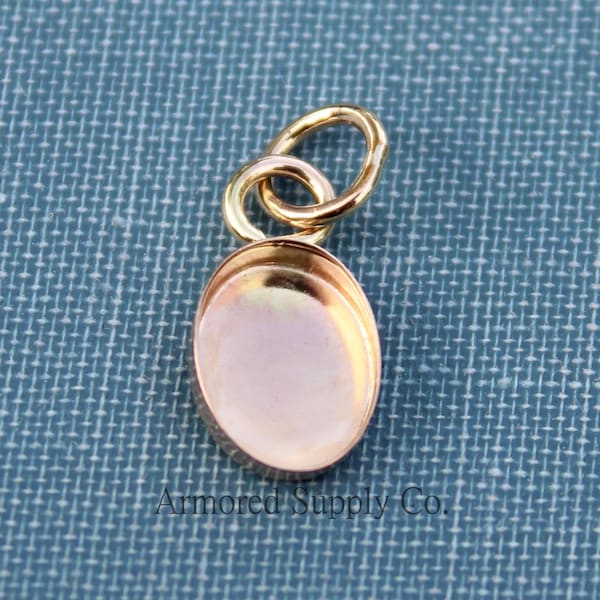 Yellow or Rose Gold Filled Oval Bezel Pendant Blank, Gold Setting, Wholesale Blanks, DIY Gold Pendant, Gold Pendant Blanks, Jewelry Supplies