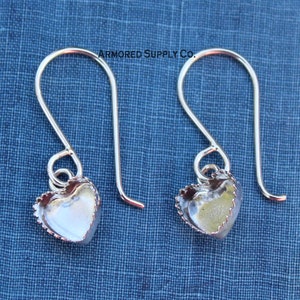 Silver Serrated Heart Bezel Cup French Wire Earring Blanks, Cabochon Cab Setting, Wholesale Blanks, DIY Earrings Jewelry, Jewelry Supplies