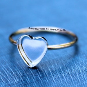 MIXED METALS Gold & Silver Plain Heart Bezel Ring blank, Heart Cabochon ring, Silver Gold Ring Blank, Jewelry Supplies, Ring Setting