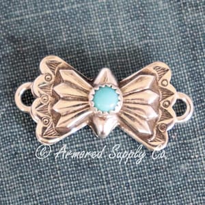 Sterling Silver Small Butterfly Concho Connector #2, jewelry connector components, permanent jewelry, silver connectors, sterling components