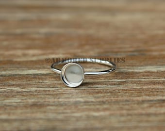 6mm Bezel Cup Ring blank, Round Cabochon, Cab Resin Glue Pad Breast Milk, DIY jewelry supplies, build your ring, wholesale jewelry, diy ring