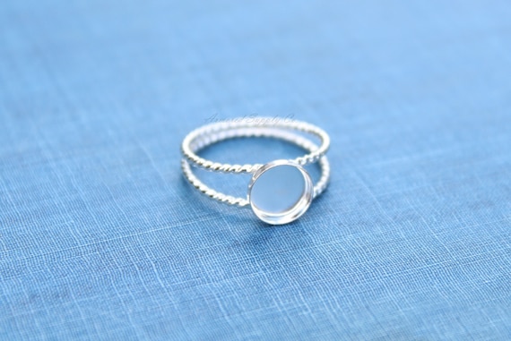 sterling silver bezel ring blank